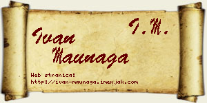 Ivan Maunaga vizit kartica
